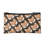 Cutie Shiba Inu Dog Faces Pattern Cosmetic Bag