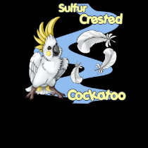 "Cutie" Sulfur Crested Cockatoo T-shirt (lt)