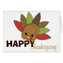 Cutie Turkey Greeting Card