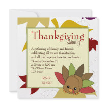 Cutie Turkey invitations