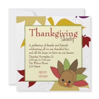 Cutie Turkey invitation