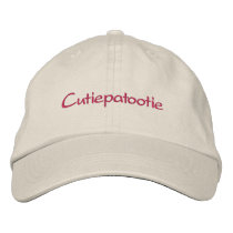 Cutiepatootie embroidered hats