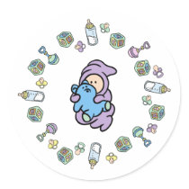 Cutietoots Baby Objects, Baby & Bear Sticker by cutietoots Cutietoots Baby Objects, Baby & Bear Sticker