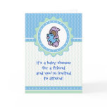 Cutietoots Baby Shower Invitation-blue/green Greeting Card