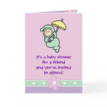 Cutietoots Baby Shower Invitation  - Flower Shower Card