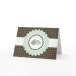 Cutietoots Baby Shower Invitation, green and brown cards