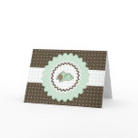 Cutietoots Baby Shower Invitation, green and brown cards