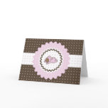 Cutietoots Baby Shower Invitation (pink and brown) cards