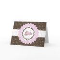 Cutietoots Baby Shower Invitation (pink and brown) cards