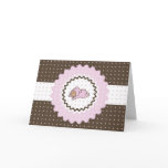Cutietoots Baby Shower Invitation (pink and brown) cards