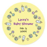 Cutietoots Baby Shower Party Favor - Customized Sticker