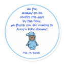 Cutietoots Baby Shower Party Favor Sticker