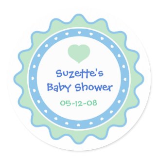 Cutietoots Baby Shower Party Favor Sticker sticker