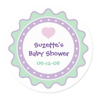 Cutietoots Baby Shower Party Favor Sticker sticker