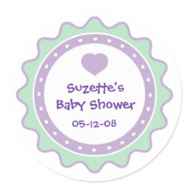 Cutietoots Baby Shower Party Favor Sticker