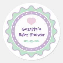 Cutietoots Baby Shower Party Favor Sticker