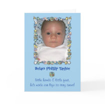 Cutietoots Birth Announcement - Baby boy cards by cutietoots Cutietoots Birth Announcement - Baby boy cards
