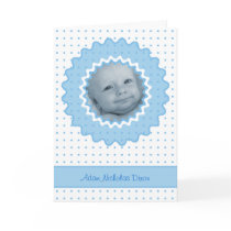 Cutietoots Birth Announcement, blue ruffles & dots cards by cutietoots Cutietoots Birth Announcement, blue ruffles & dots cards