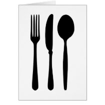 Cutlery - Fork - Knife - Spoon Card