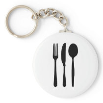 Cutlery - Fork - Knife - Spoon Keychain