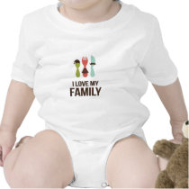 Cutlery - I Love M y Family t-shirts