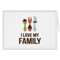 Cutlery - I Love M y Family cards