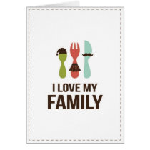 Cutlery - I Love M y Family cards