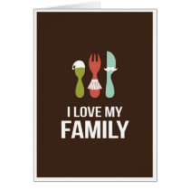 Cutlery - I Love M y Family cards