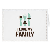 Cutlery - I Love M y Family cards