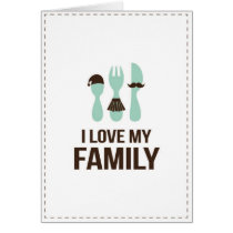 Cutlery - I Love M y Family cards