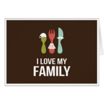 Cutlery - I Love M y Family cards