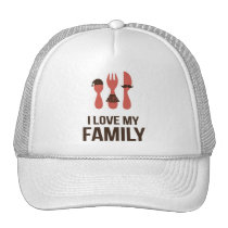 Cutlery - I Love M y Family hats