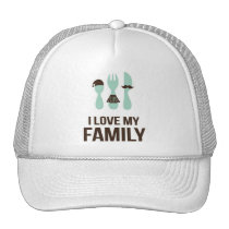 Cutlery - I Love M y Family hats