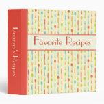 Cutlery pattern personalized recipe binder