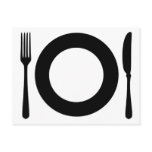 Cutlery - Plate Postcard