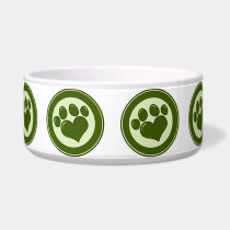 Cutomizable Heart Pawprint Dog & Owner GIfts, Tees pet bowls