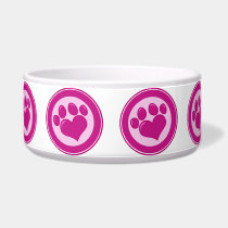 Cutomizable Heart Pawprint Dog & Owner GIfts, Tees pet bowls
