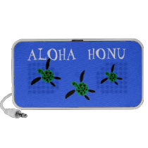 Cutomizable Text Honu Turtle Doodle Notebook Speakers