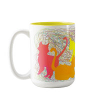 Cutout Cats mug by spacestationeddy Cutout Cats mug