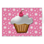 Cutout Cupcake with Pink Cherry on Top cards
