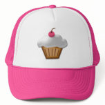Cutout Cupcake with Pink Cherry on Top Hat