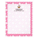 Cutout Cupcake with Pink Cherry on Top letterhead