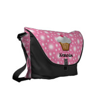 Cutout Cupcake with Pink Cherry on Top Courier Bags