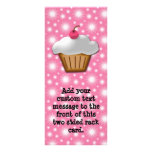 Cutout Cupcake with Pink Cherry on Top rack cards