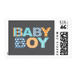 Cutout Letters Baby Shower Custom Stamp - Baby Boy stamps