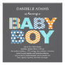 Cutout Letters Baby Shower Invitation - Boy