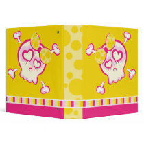 Cutsey Girl Skull Binder binders