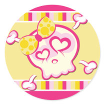 Cutsey Girl Skull Design stickers