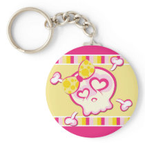 Cutsey Girl Skull Keychain keychains