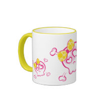 Cutsey Girl Skull Mug mugs